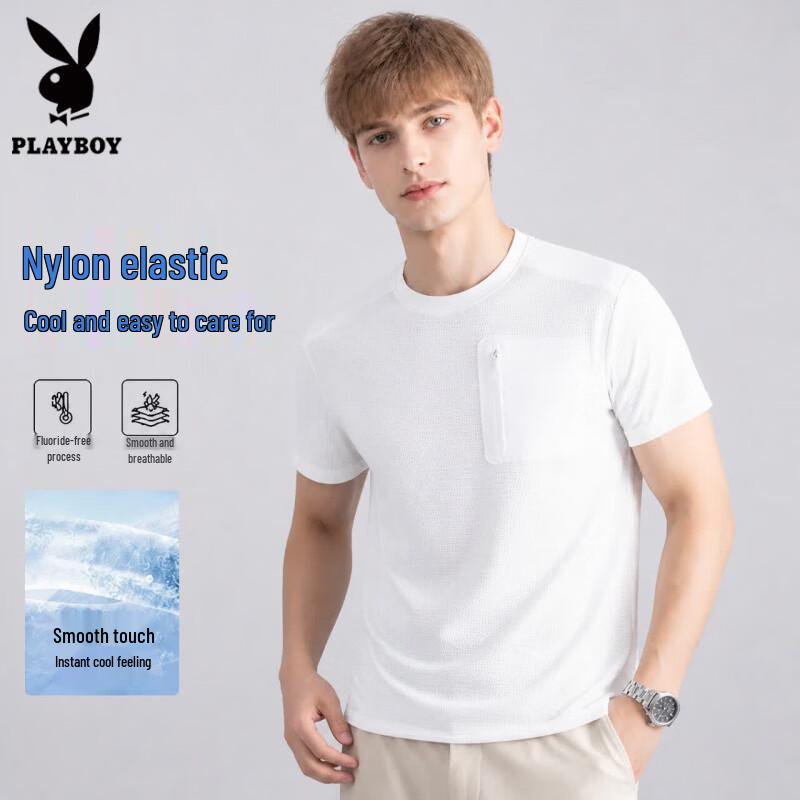 Playboy Men s Quick-Dry Cooling Crewneck T-Shirt M