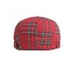 Golexury Spring and Summer Thin Breathable Cap Men's British Retro Beret Women's Bud Top Hat Casual Plaid Visors Hat for Dad