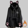 Thicked Women Jackets Cute Cat Ear Hooded Long Sleeve Punk Outerwear Fashion Casual Warm Coats Ropa Mujer Japanese Y2k Tops