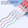 4pcs/Set Deep Hole Marker Pens,2cm Waterproof Long Head Markers, For Metal Carpenter Red/Black/Blue/Green Ink Woodworking Tools