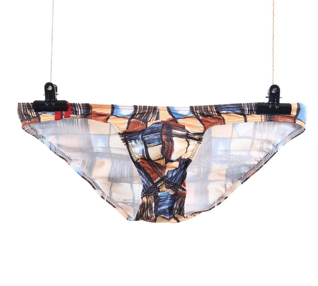 Men's Low-Waist Cartoon Mesh Briefs - Summer Youth Style E-073