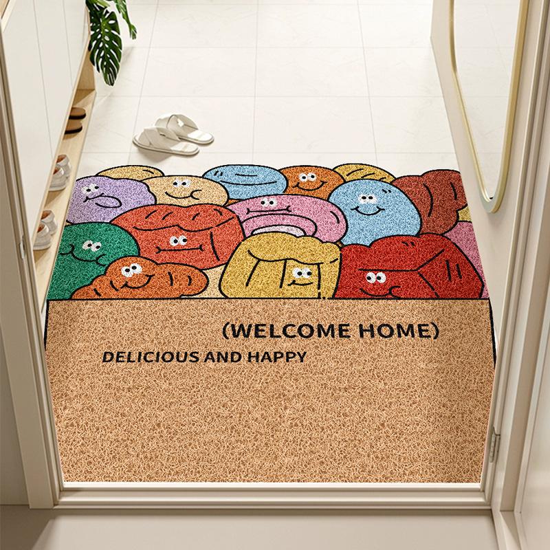 Cartoon Irregular Silk Mat Door Scraping Dirt Can Cut The Foot Mat Wear-resistant Anti-slip Door Mat