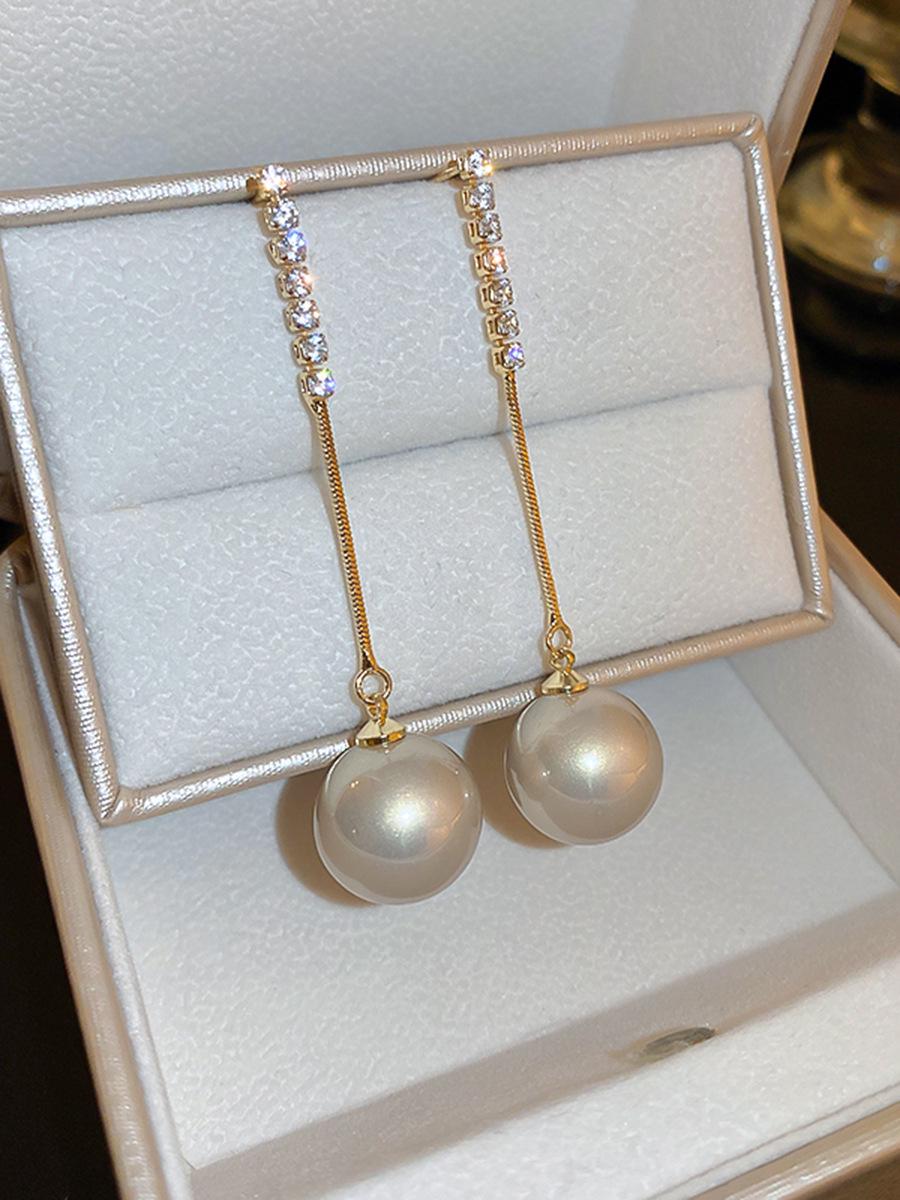 

Роскошные серебряные серьги-кисточки с жемчугом и цветком - Французская мода, дизайн высокого класса