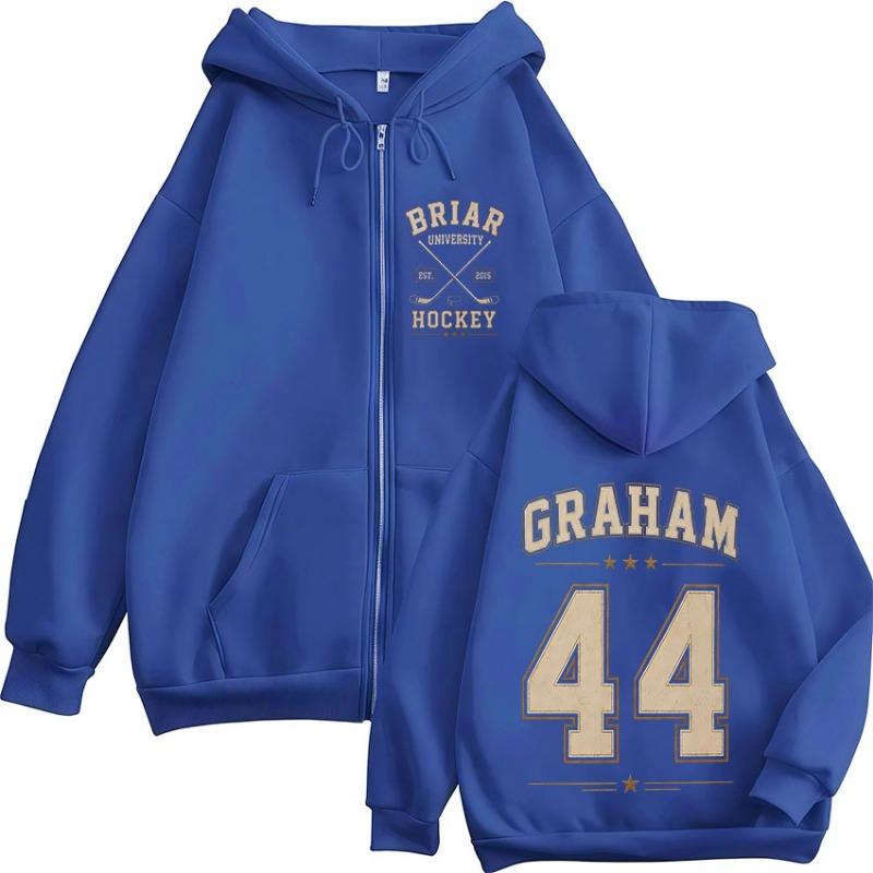 Off Campus Graham 44 Zipper Hoodies Men's Clothing Casual Long Sleeves Zip Up Hooded Sweatshirts Jackets COATS Streetwear
