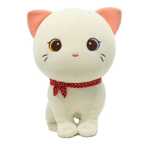 

Мягкая игрушка котенок милый компаньон уютный на ощупь милый мультяшный плюшевый домашний декор белый
