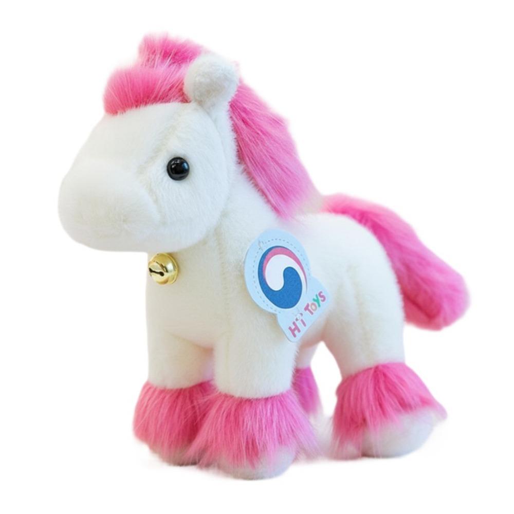 

Mascot 2026 Horse Plush Doll Cute Zodiac Pony Figurine Funny Stuffed Horse Toy Home Decoration білий