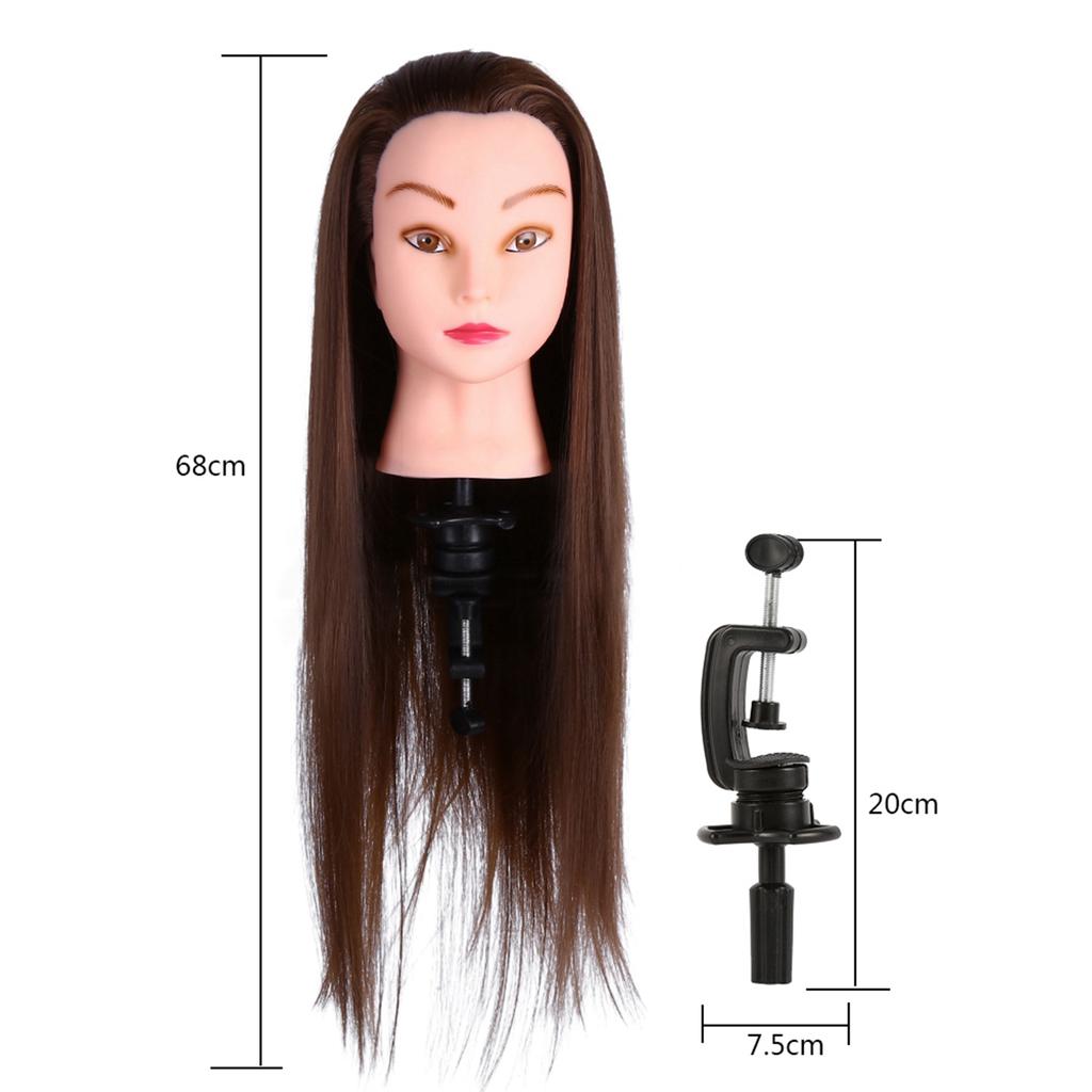 26 Salon Hair Practice Hairdressing Training Head Cosmetology Mannequin With Clamp Holder