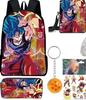 New animation cartoon dragon ball backpack, primary and secondary school schoolbag, satchel, shoulder bag, pencil case three-piece set