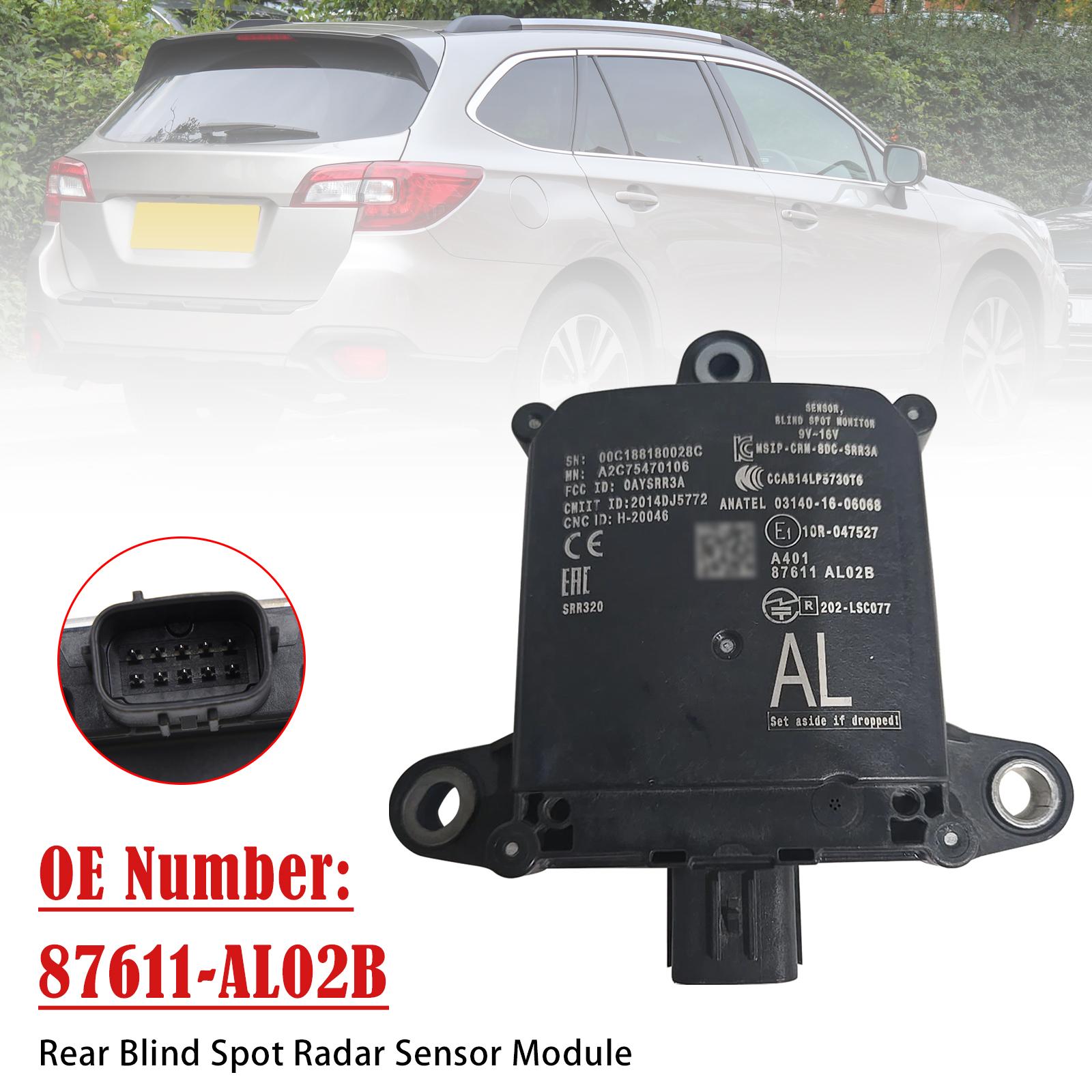 Rear Blind Spot Radar Sensor Module 87611-AL02B For Subaru Outback 2018-2019