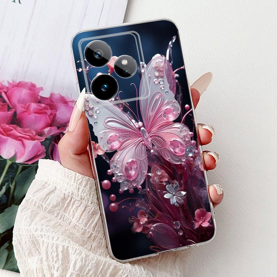 For Realme GT 7 7T Case 2025 Popular Flower Soft Clear Silicone TPU Protective Cover For Realme GT7 Pro RMX5011 Phone Case Shell