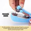 Handheld Sewing Machine Portable Sewing Machine Quick Sewing Manual Sewing Machine Handy Needlework Tool for Clothes