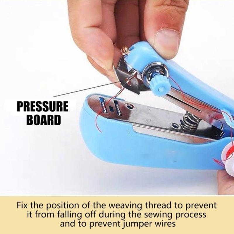 Handheld Sewing Machine Portable Sewing Machine Quick Sewing Manual Sewing Machine Handy Needlework Tool for Clothes