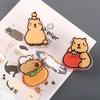 Transparent Acrylic Paper Clip Capybara Kawaii PP Clip  Scrapbook/Notebook Decoration