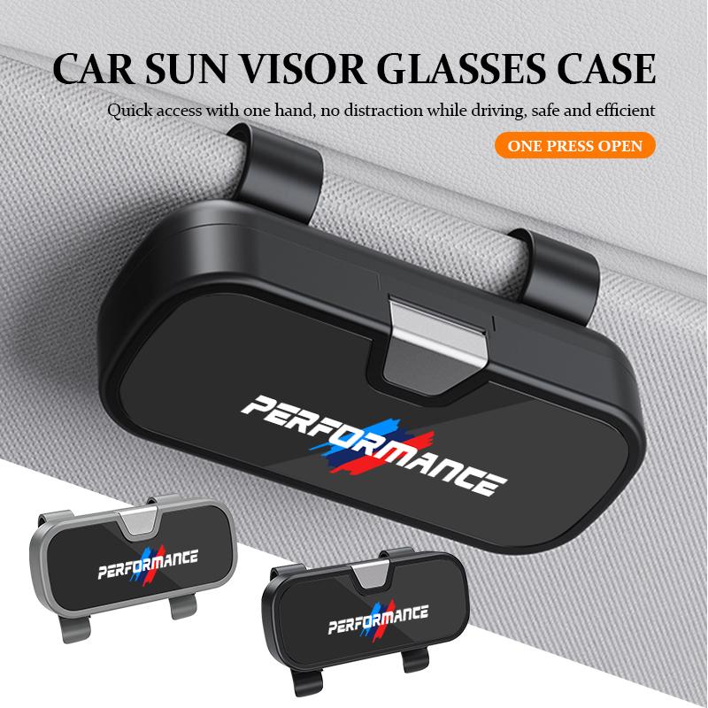 Car Sunglasses Holder Eyeglass Case Sun Visor Storage Organizer For BMW Performance E46 E90 G11 F10 F30 G08 X6 5 Series