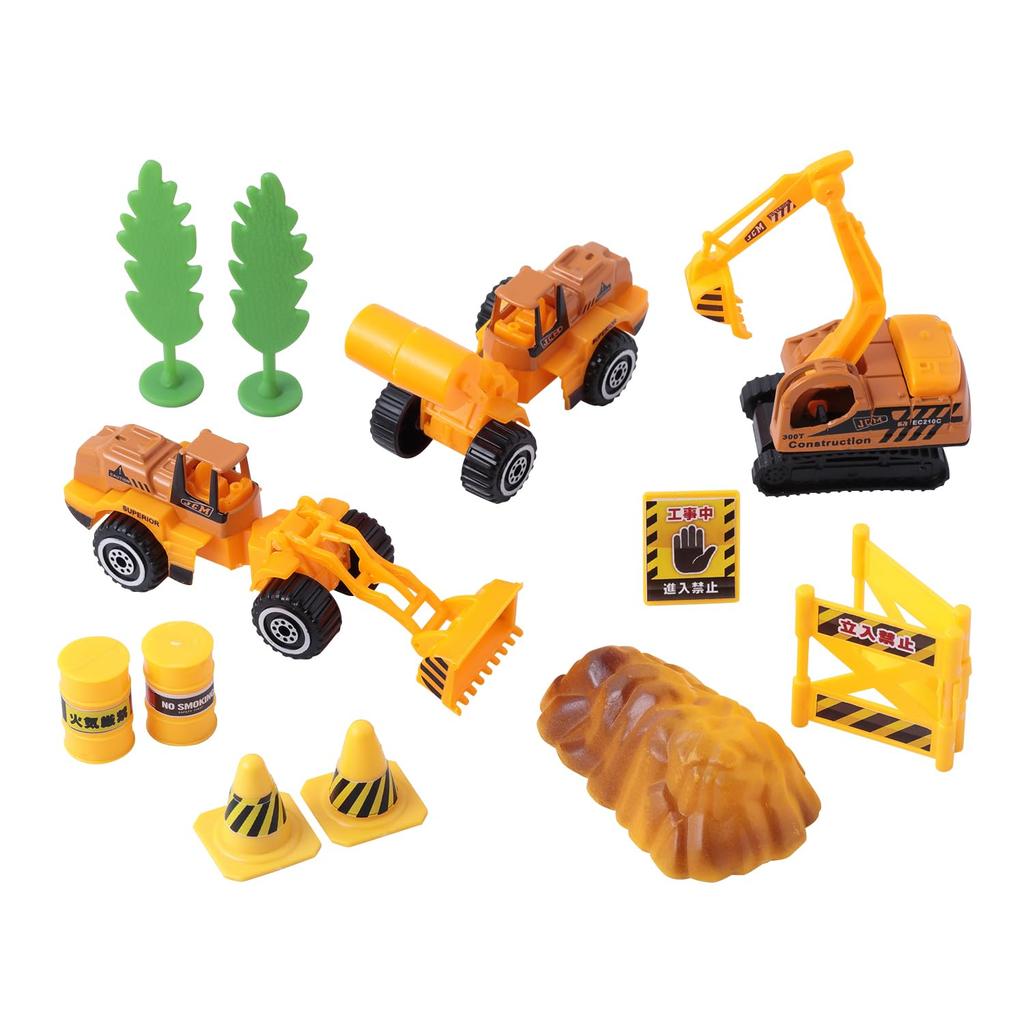 Maruka Powerful Trio Die-Cast Toy Vehicles and Construction Vehicles for Ages 3 and Up (197376)
