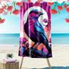 Colorful Bird with Roses and Moonlight - Beach Towel Quick-drying for Travel Outdoor Sports Jogging Beach and Swimming