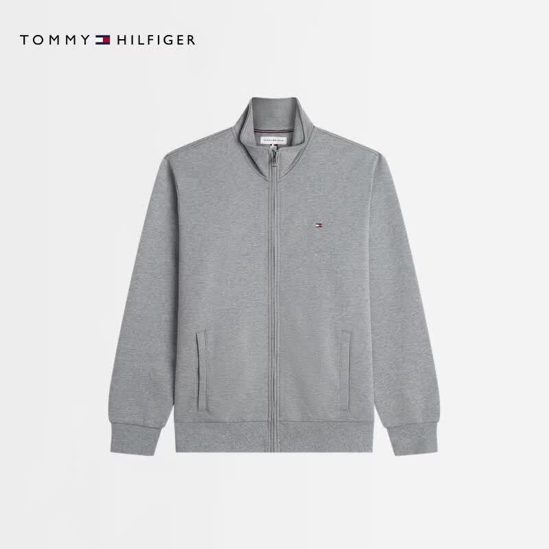 Tommy Hilfiger Men's Fall Embroidered Stand-Collar Full-Zip Sweatshirt