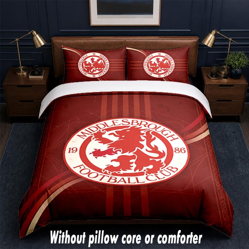 Set Biancheria da Letto Design Middlesbrough 1 Copripiumino + 2 Federe Morbido Traspirante Biancheria da Letto per la Casa