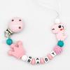 Personalized Name Handmade Silicone Baby Beech Dummy Pacifier Clip Safe Teething Chain Teether Pacifier chains Holder Chain Gift