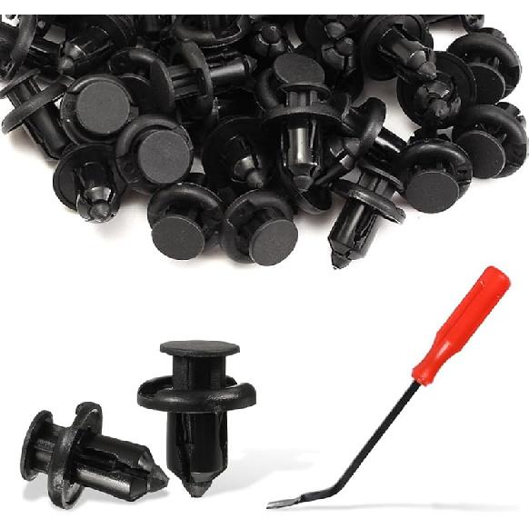 Honda 20Pcs Fender Liner Clips, 10mm Black Nylon Push-Type Retainer Clips for CR-V, Accord, Civic, Acura 91503-SZ3-003