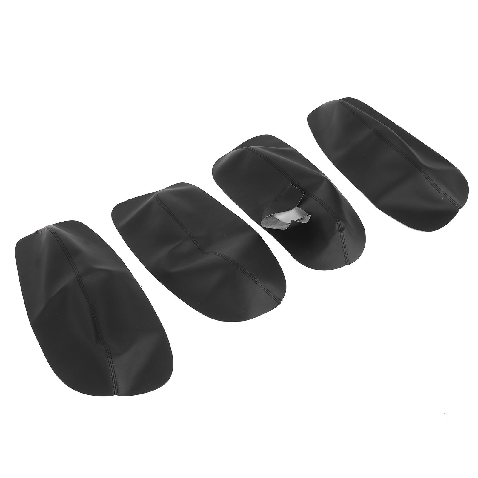 

Накладка на підлокітник панелі дверей автомобіля Шкіра з мікрофібри Декоративна наклейка в салон Підходить для B5 1998–2006Чорна накладка з чорною лінією