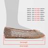 Fashion Summer Breathable Mesh Women Ballet Flats Bling Diamond Bow Decoration Soft Sole Brand Designer Leisure Ladies Mary Jane Shoes
