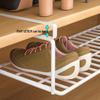Foldable Space-Saving Shoe Rack with Dividers and Hanging Support