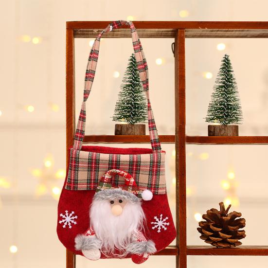 Vánoční bonboniéra Vynikající kreslené Santa dárkové tašky Slavnostní kabelka na párty dárky Dekorace
