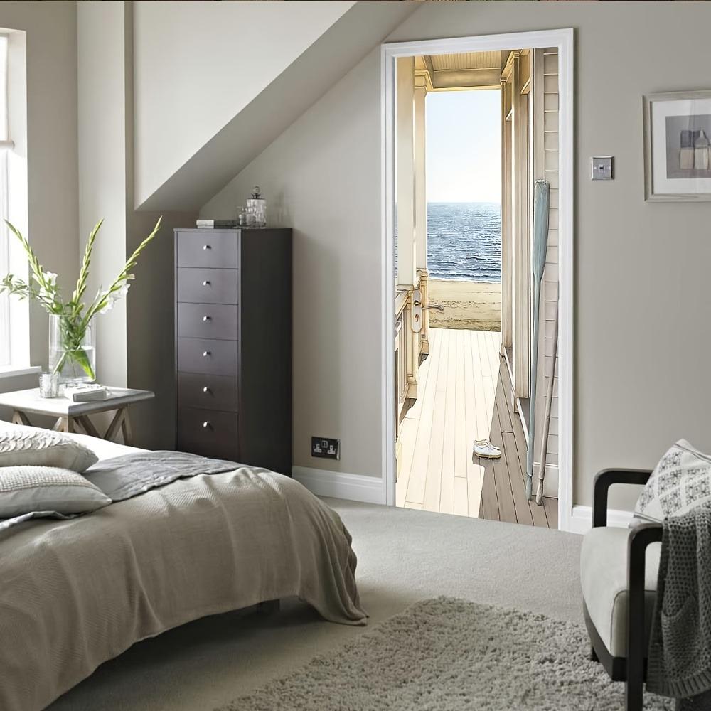 Samolepicí vinylové dveřní samolepky, kamuflážní umělecký tisk, odnímatelná vodotěsná tapeta, samolepicí PVC nástěnné malby, dekorace interiérových stěn