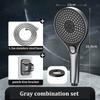 High Pressure Shower Head 13cm Panel 3 Modes Water Saving Spray Nozzle Shower Bathroom Accessories