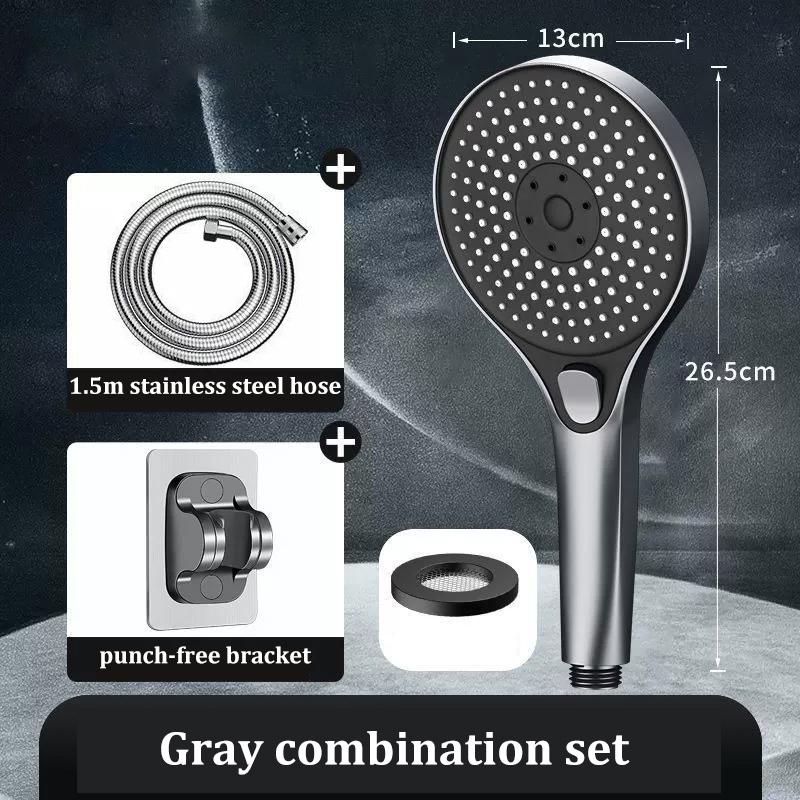 High Pressure Shower Head 13cm Panel 3 Modes Water Saving Spray Nozzle Shower Bathroom Accessories