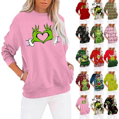 Weihnachts-Sweatshirts für Damen Pullover Niedliches Shirt Herbst Pullover Top