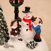 LED Village Ornaments Christmas Microlandscape Resin Glowing Figurines Decoration Snow View Holiday Gift