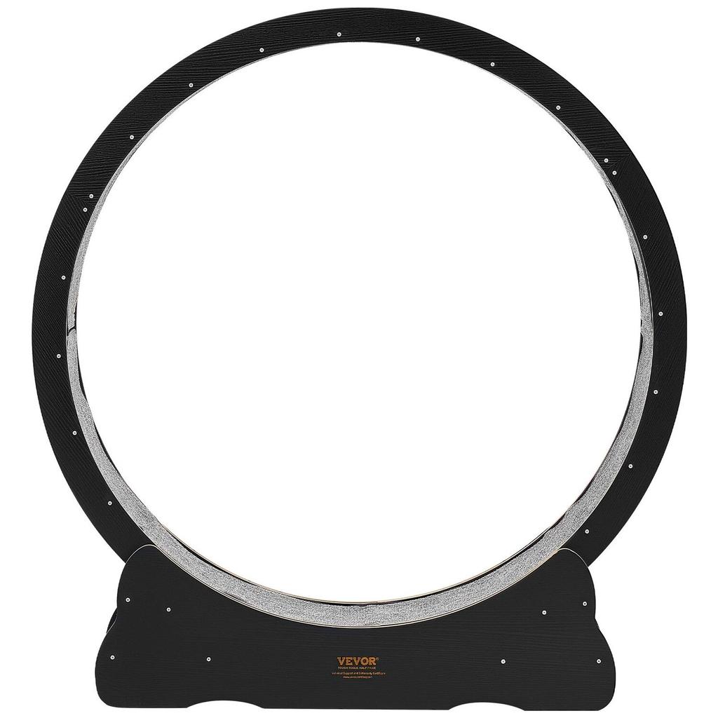 Cat Exercise Wheel, 132cm Wooden Cat Running Wheel for Indoor Kitten up to 12.7kg, Cats Treadmill with Carpeted Runway & Locking Mechanism, Quiet Cat