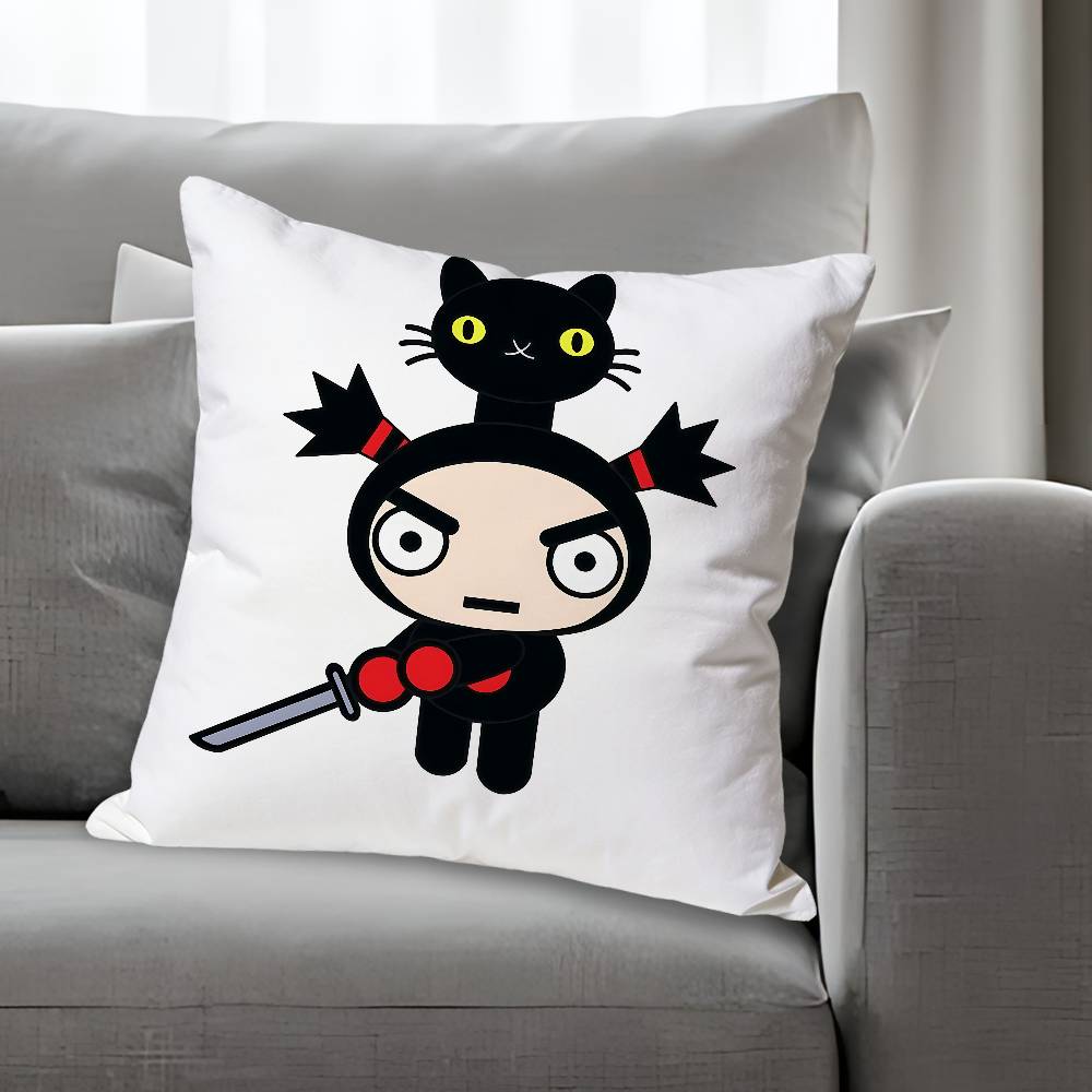 PPucca Love GGaru Cute Various Sizes Square Pillow Case For Car Home Bedchamber Decor Custom Valentine gift