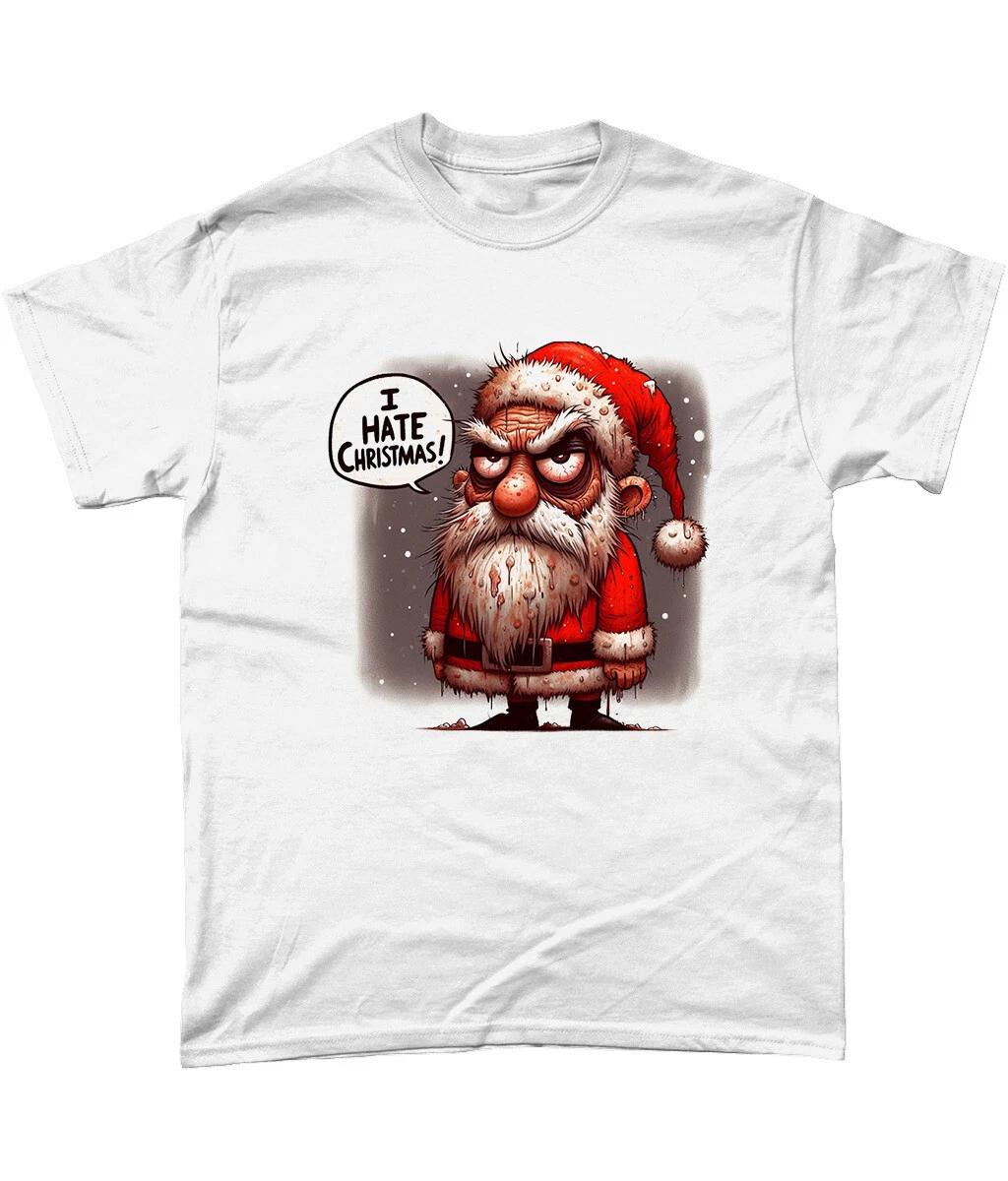 I Hate Christmas T Shirt Anti Xmas Grump Funny Gift Sarcastic Novelty Santa 2XL