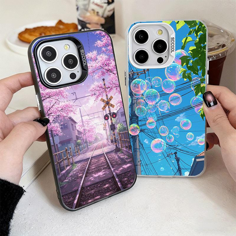 Anime Aesthetic Scenery Shockproof Phone Case for iPhone 17 Air 16 16E 15 Pro Max 14 Plus 13 Mini 12 Back Cover Anti Fall Fundas