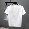Rose Embroidered Short-sleeved T-shirt Men's New Summer Casual Loose Round Neck Half-sleeved Top