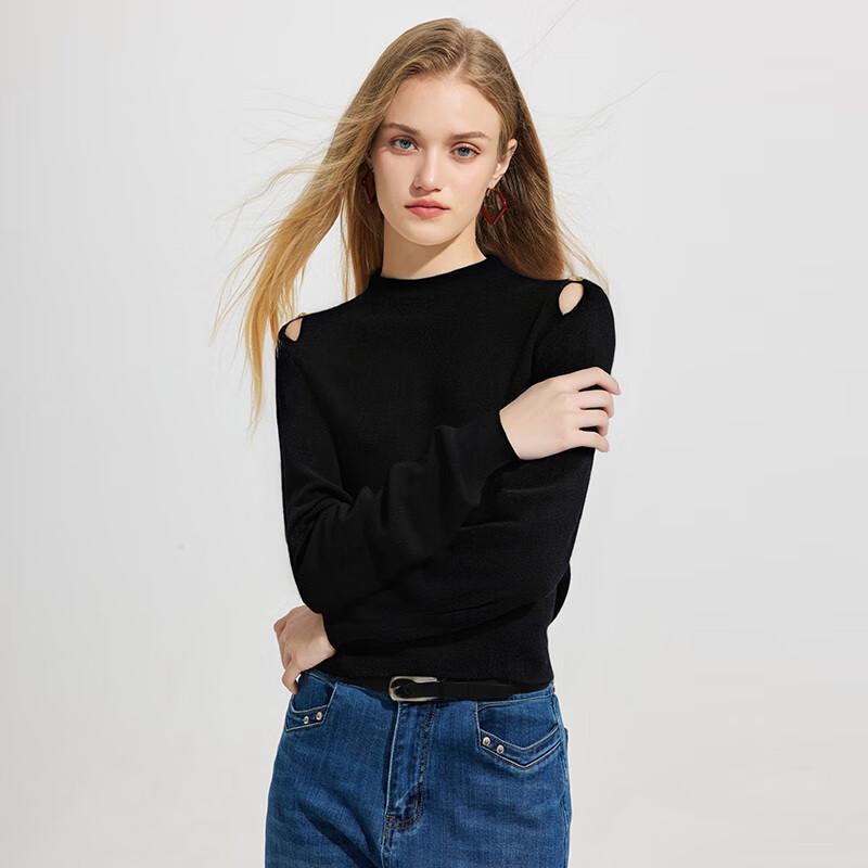 Shetu Autumn/Winter Semi-High Collar Knit Sweater