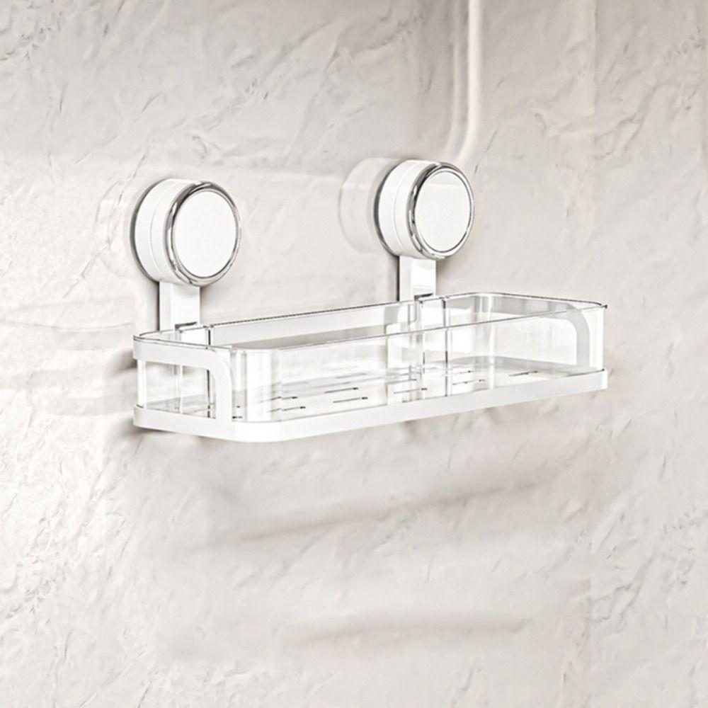 Wall-mounted Suction Cup Storage Rack Space Saving Bathroom Drain Rack  Kitchen