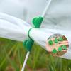 20pcs Greenhouse Film Clips 6mm Cross Fixing Tool Plastic Insect Net Clamps Anti Wind For Plant Fiber Rod