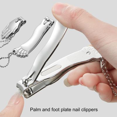 Yousheng 2 Pezzi/Set Forbicine per Unghie Acciaio al Carbonio Forma Mano Piede Ergonomiche Tagliaunghie Tagliaunghie Lima Tagliaunghie Forbicine Pedicure Strumenti Manicure