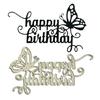 Happy Birthday Cutting Dies Scrapbooking Stencils Carbon Steel Die Cut Templates for Card Making Photo Album Decoration