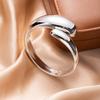 925 Silver Rings For Women Simple Elegant Open Vintage Gold Wide Flat Ring Hypoallergenic Jewelry Gift