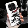 Japanese Minimalist Pine Tree Soft Phone Case for Xiaomi Redmi Note 13 14 15 Pro Plus 12S 12 11S 11 11T 10S 10 Shockproof Cover