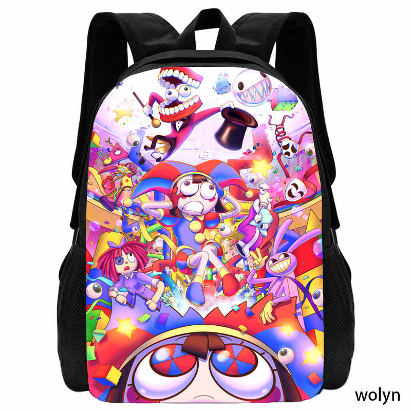 Rucsac de școală de circ digital The Amazing Mochila, rucsac pentru copii din desene animate, ghiozdane de școală de capacitate mare pentru fete băieți Cel mai bun cadou