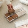 Adjustable Double Section Storage Container Clear Spaces Saving Plastic Materials Home Organization Solution
