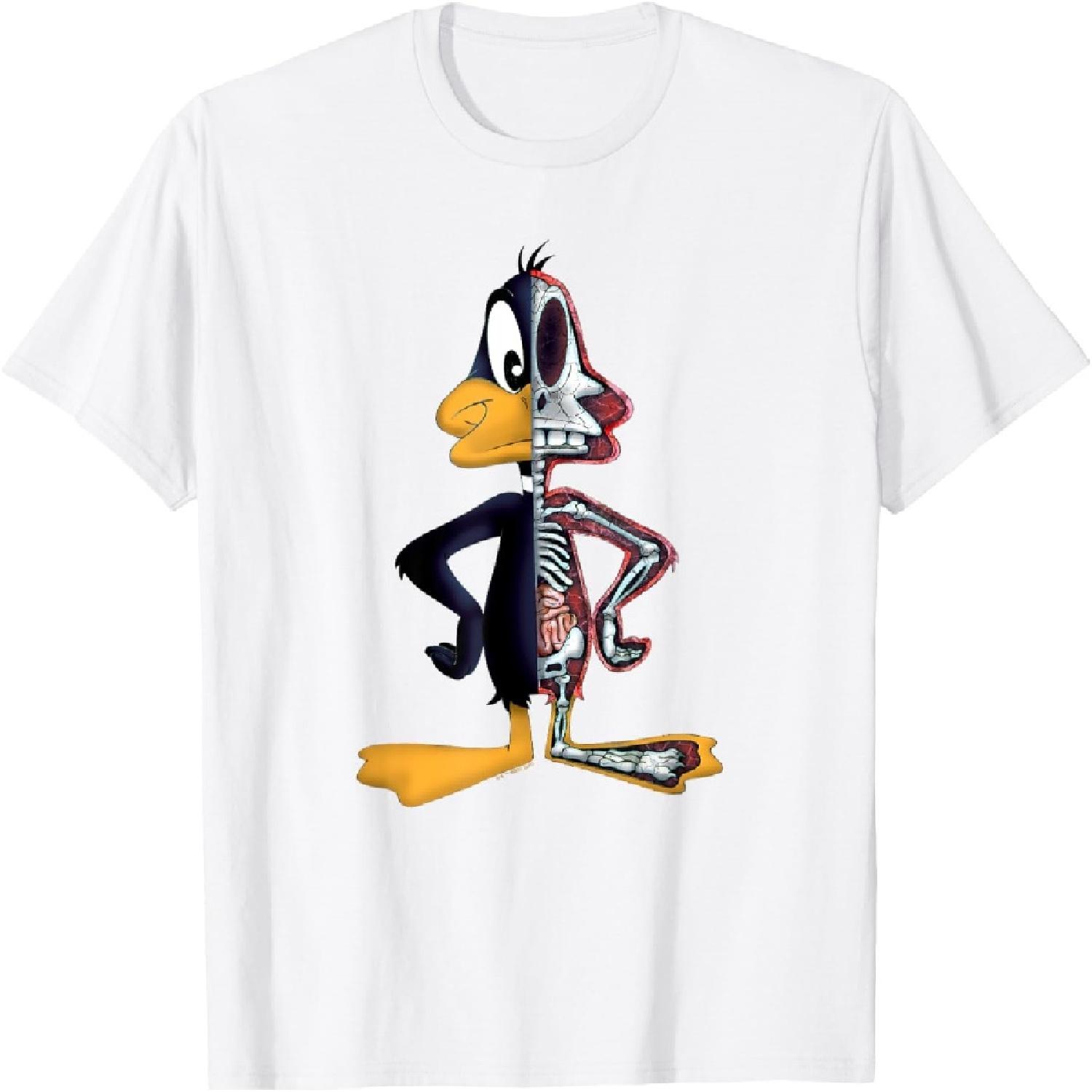 

Футболка Looney Tunes Даффи Дак Полускелет(1) S белый