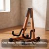 Compact Wooden Guitar Stand Freestanding Triangular Portable