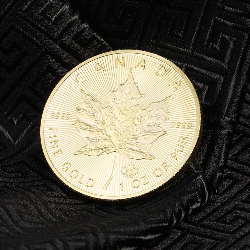 Moneta d'Oro Foglia d'Acero Canadese, 2015, 2020, 2021, 2023, Moneta Commemorativa Foglia d'Acero, Moneta della Regina del Commonwealth, Moneta Commemorativa per il Commercio Estero